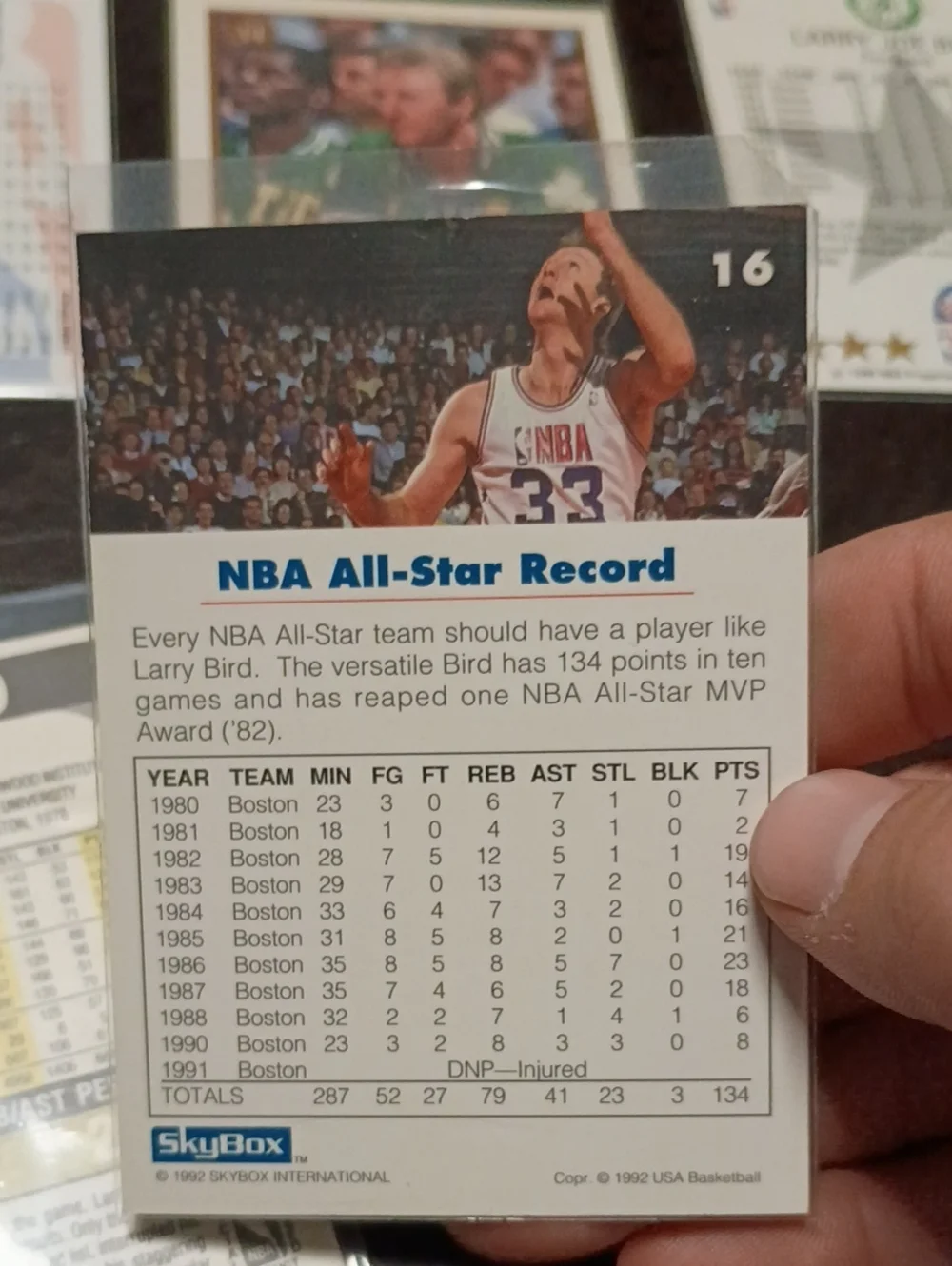 Larry bird Bundle Of 6 Sports Cards Fleer Skybox Upper Deck NBA Hoops All Star